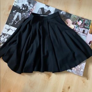 Pleated Ellen Tracy Wool Skirt